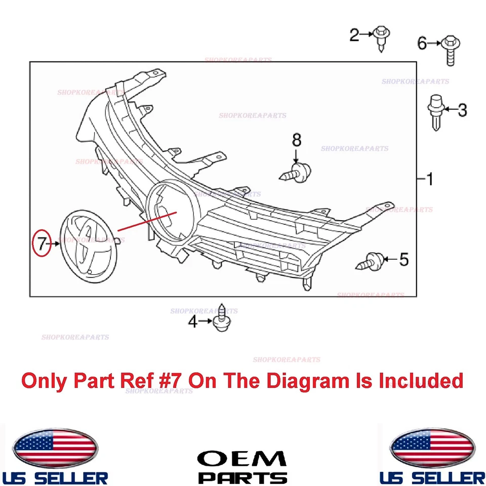 ✅Genuíno✅ Logotipo emblema grade frontal Avalon XLE LIMITED 13-15 Camry LE XLE 12-17 - Imagem 4 de 4