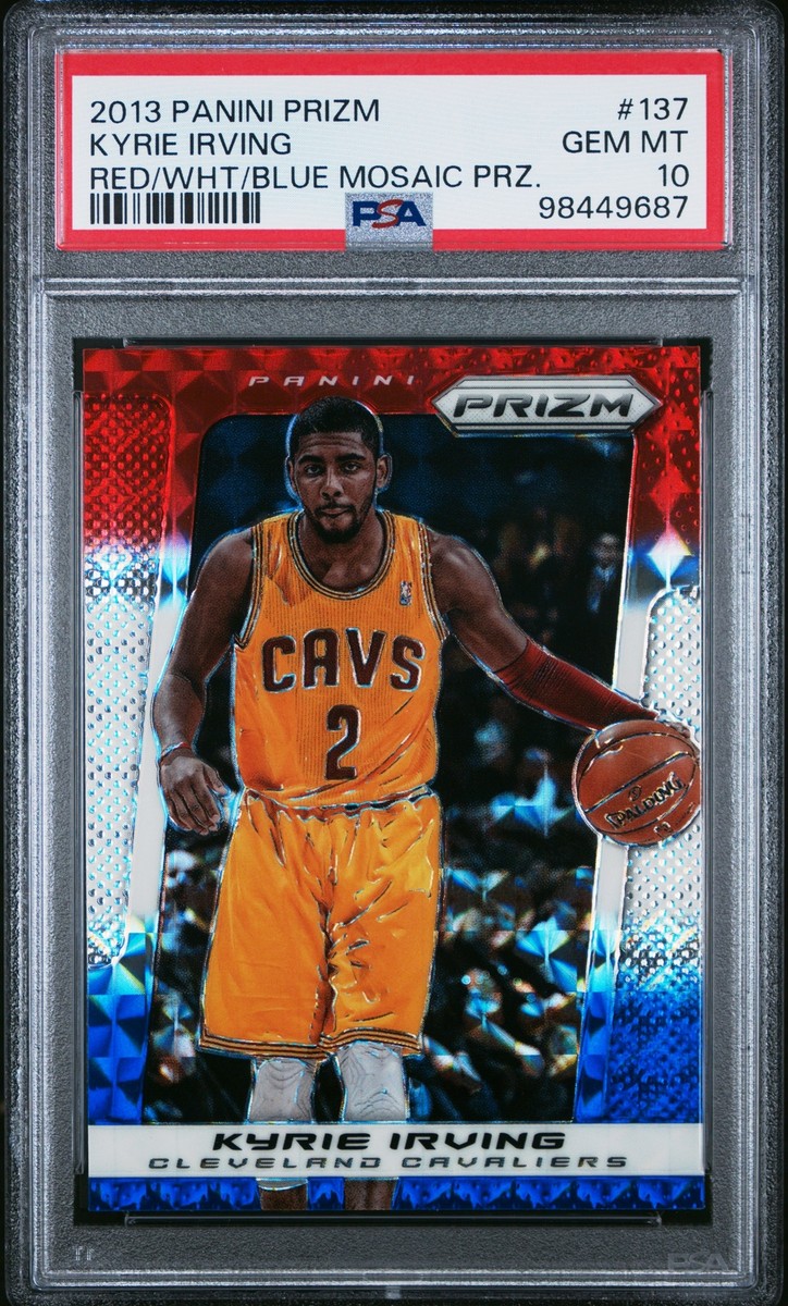 2013 PANINI PRIZM RED WHITE & BLUE MOSAIC PRIZM #137 KYRIE IRVING