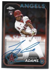 2024 Topps Chrome Baseball #RAJA Jordyn Adams RC Auto Rookie Autographs Angels