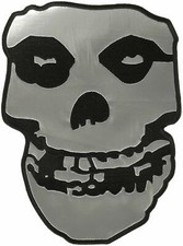 Misfits Skull - Silver Vinyl With Embroidered Edges Back Patch 7.1 X 10