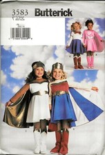 Butterick 3583 Girls Superhero Costume Sewing Pattern Size 2-5 Uncut