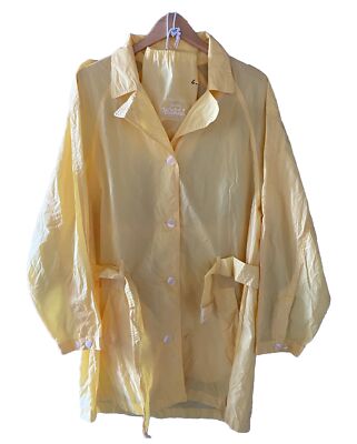 Vintage Woolrich Women's Light Yellow Nylon Raincoat Jacket w