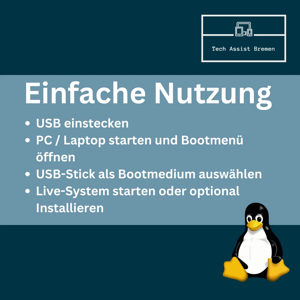 5-in-1 Linux Starter Boot Stick  – Ubuntu 25.04, Mint, Pop!_OS, Debian, openSUSE - Bild 4 von 4