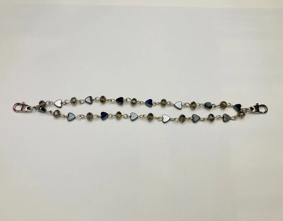 VENTA DE MUESTRA Cuentas de repuesto Hematita Hematita Gris Gris Cristal Cadena 458 Foto 3 de 3