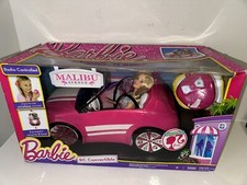 New Barbie RC Remote Control Pink Convertible Car With Barbie Malibu Avenue