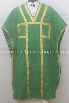 NEW Green Chasuble.St. Philip Neri Style vestment Stole & mass set ,Vestment
