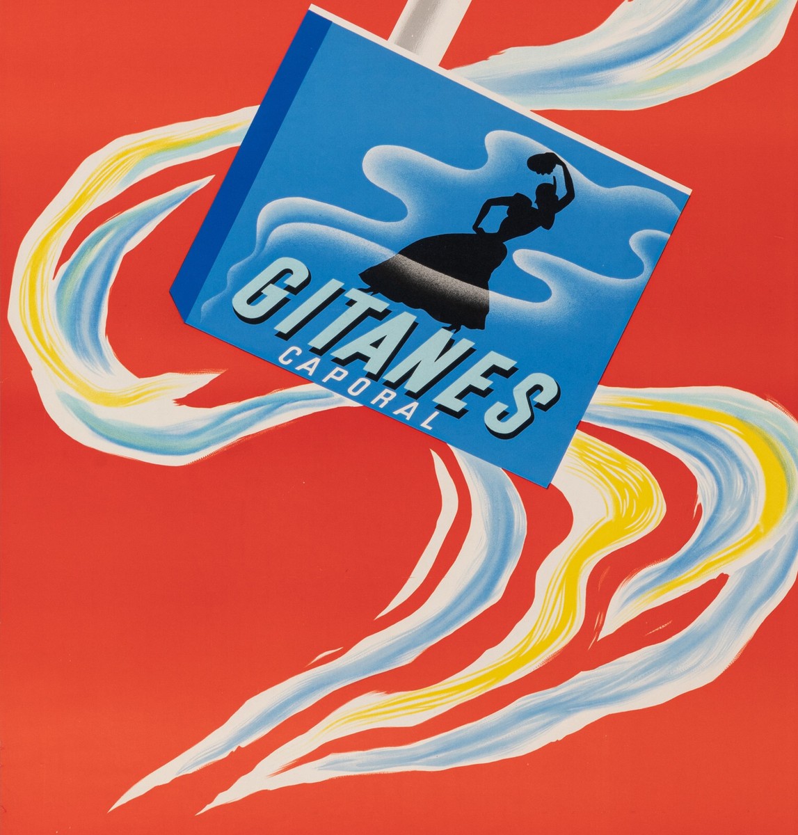 Original Vintage Poster - Villemot - Gitanes - Tobacco