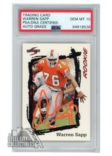 Warren Sapp 1995 Pinnacle Score Autograph Rookie Card #267 PSA/DNA 10 (Orange)