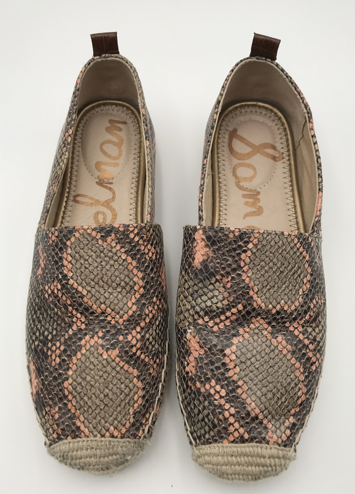 Sam Edelman Leather Snake Print Python Espadrille… - image 2
