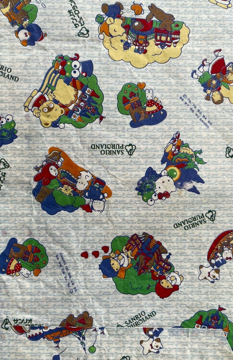 SANRIO PUROLAND 1990 Paper Bag TOKYO Ginza MY MELODY Hello Kitty