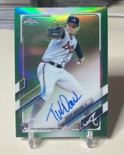 2021 TOPPS CHROME ROOKIE AUTO TUCKER DAVIDSON Green REFRACTOR /99 BRAVES RA-TD