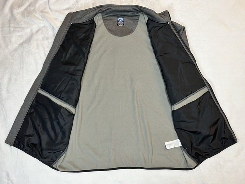 CALLAWAY Weather Series Jacket Full Zip Quilted Front Mens 2XL Black Grey - Picture 10 of 16