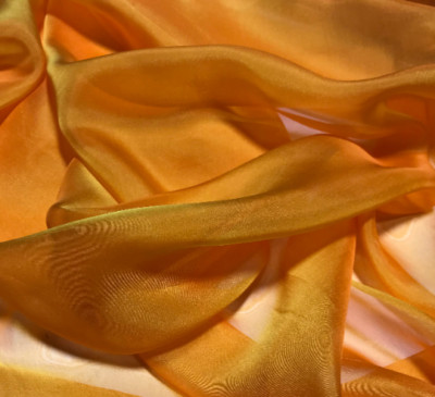 Orange Iridescent Silk Chiffon IC-082 Fabric main image 0