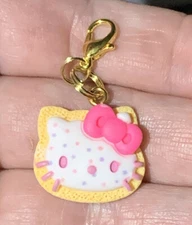 Hello Kitty Cookie Charm Zipper Pull & Keychain Add On Clip!!