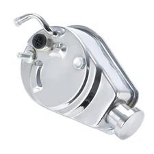 Silver Saginaw Power Steering Pump Keyway Style For Chevy GM PS Chrome 1200 PSI