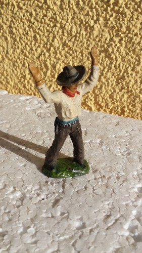 LINEOL Massefigur Western Serie Cowboy Hände hoch 30er Sammelfigur Elastolin - Bild 3 von 6