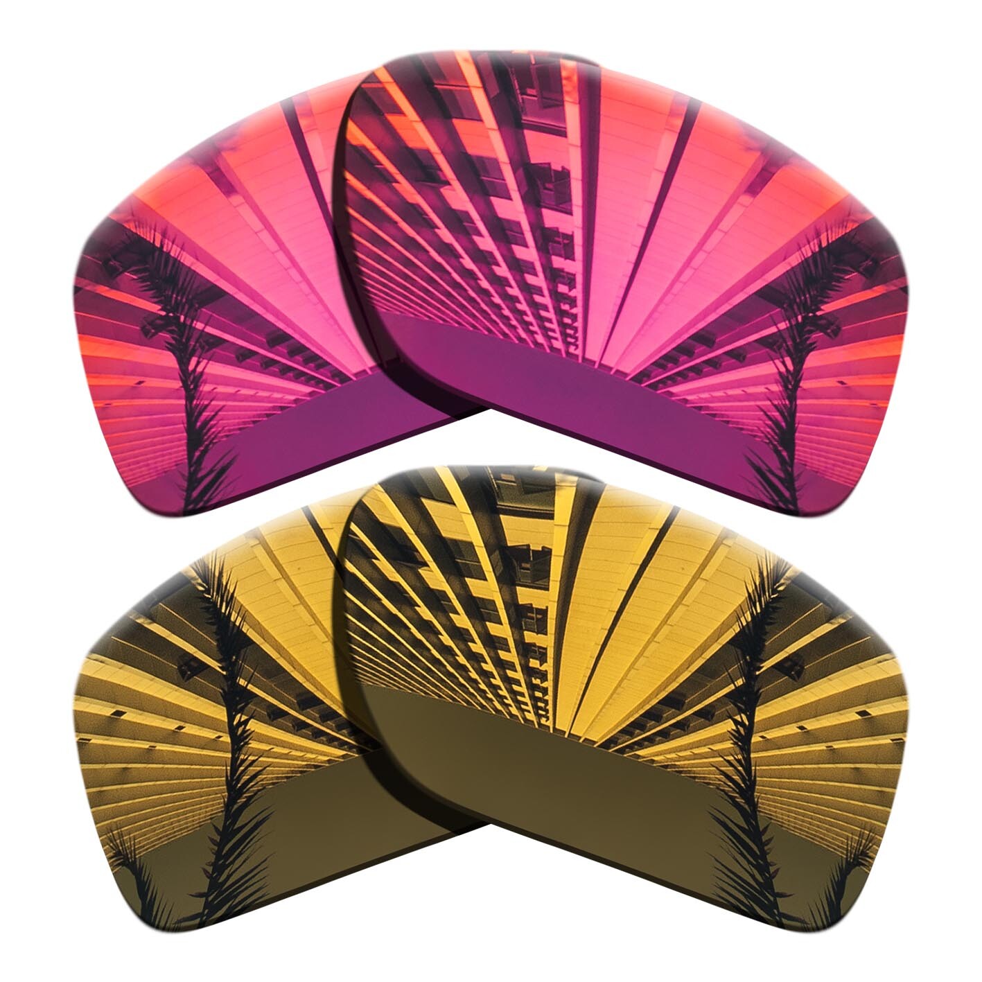 2 Pairs Replacement Lenses ForCosta Del Mar RinconFuchsia Red+Copper