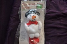 SNOWMAN Jingle Bells PACIFIER / DUMMY Buddy Holder ~ RUSS ~ Brand New