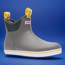 Xtratuf Men's 6 Inch Ankle Deck Boot Fishing Rain Gray Shoes Size 8