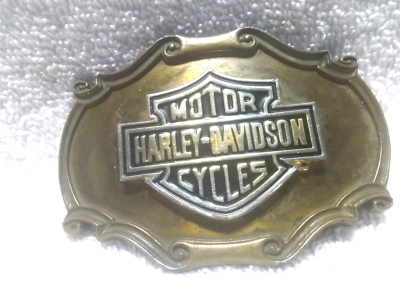 80s マクドナルド グリマス ヴィンテージ Raintree ベルトバックル Harley Davidson Motorcycles Gold Shield Frame Belt Buckle 1978