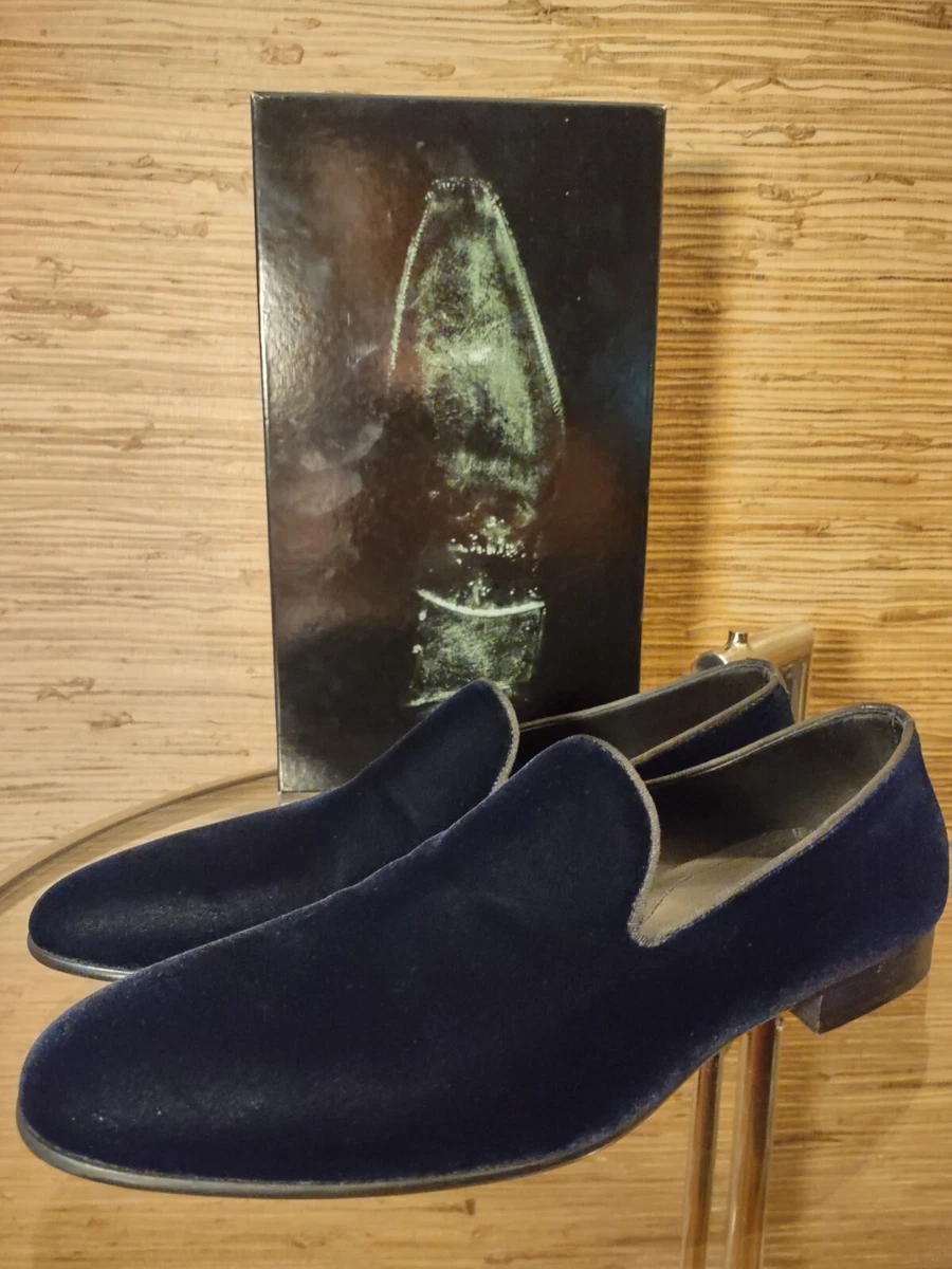 MAGNANNI Neiman Marcus Blue Suede Horse Bit Loafers Men’s Size 10.5M Dress Shoes Magnanni M Blue Dress Shoes for Men for sale | eBay main image 2