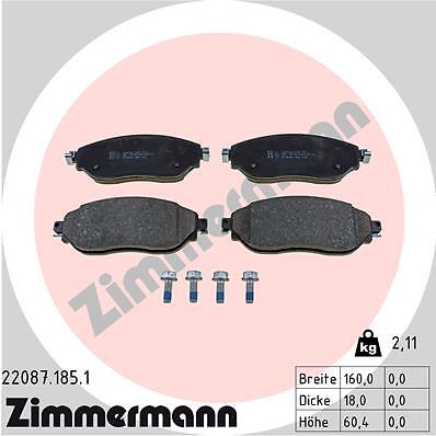 ZIMMERMANN 22087.185.1 BREMSBELAGSATZ, SCHEIBENBREMSE VORDERACHSE FÜR FIAT NISSA
