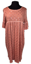 NEW Dantelle Babydoll Dress Women Size M Shara Sky Ruffle Short Sleeve Polka Dot