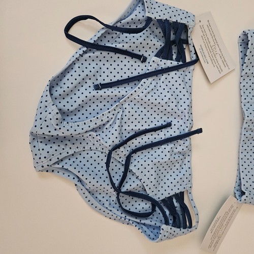 Well Dressed Wolf Wildling NWT S Juniors (14-16) Dots Blue Bikini Swim LA1-317 - Picture 4 of 5