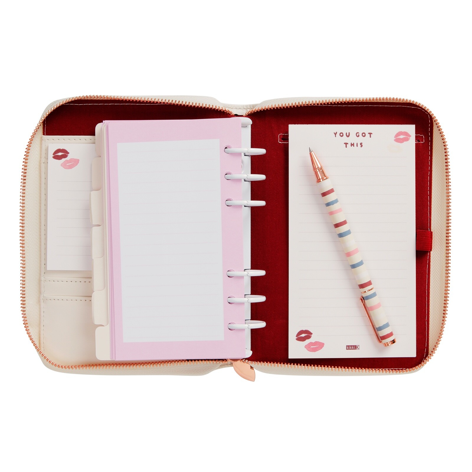 Kikki K There She Is Medium Leather Zip Planner eBay