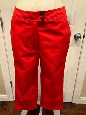 Boden Red ''Ankle Crop  Pants, Size US 2P, UK 6P, NWT!
