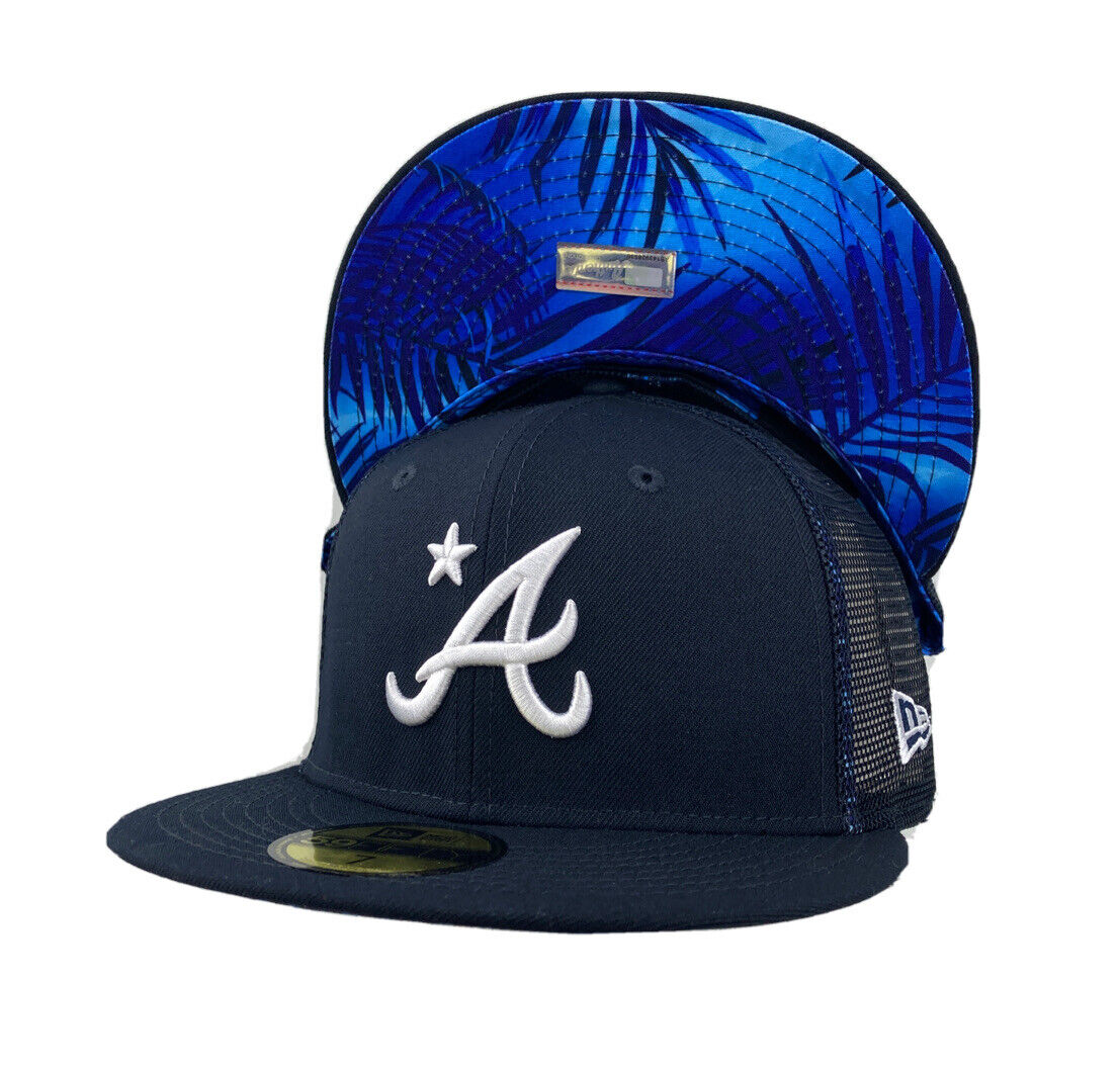Succesvol overhemd hengel Atlanta Braves Official on field Navy Mesh Back New Era 59fifty fitted hat  | eBay