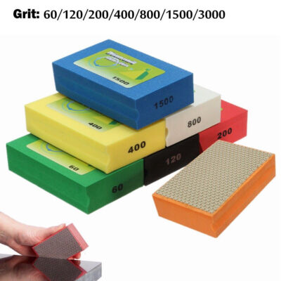 Diamond Polishing Hand Pad Block For Granite Marble Stone Grinding 60-3000 Grit