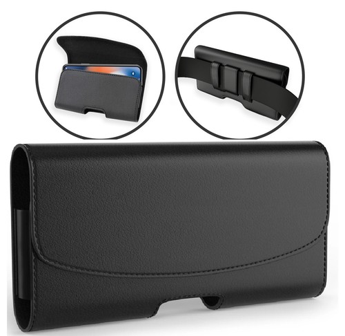 Galaxy s21+s22+s23+s24+s25+ XL Belt Clip Loop Leather Pouch Holster Phone Holder - Picture 7 of 14
