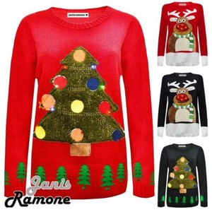 christmas jumpers with flashing lights