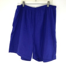 Vintage EZL Women's Blue Elastic Waist Shorts Size XL USA Made