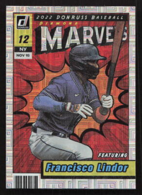 2022 Donruss Francisco Lindor Marvels Vector #M-10 Card