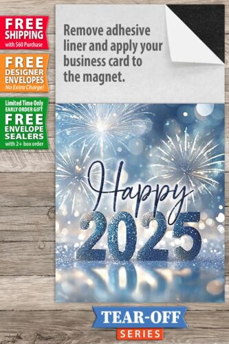 2025 Tear-Off Calendar with Business Card Magnet (100pk w/ FREE ENVELOPES)