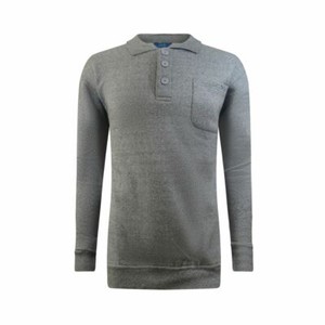 long sleeve collared sweatshirt