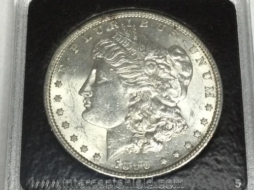 1890-S Morgan Dollar in super uncirculated
