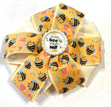 Beautiful Bees Just bee yourself inspired hair bow for girls.