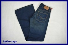 Jeans da donna vita bassa a zampa d'elefante pantaloni bootcut vintage 40 w26