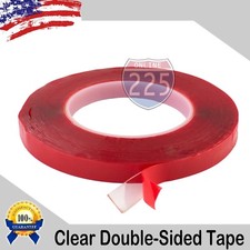 30 Feet 10 Yards of 1/2" Inch Double-Sided Clear transparent Tape Adhesive