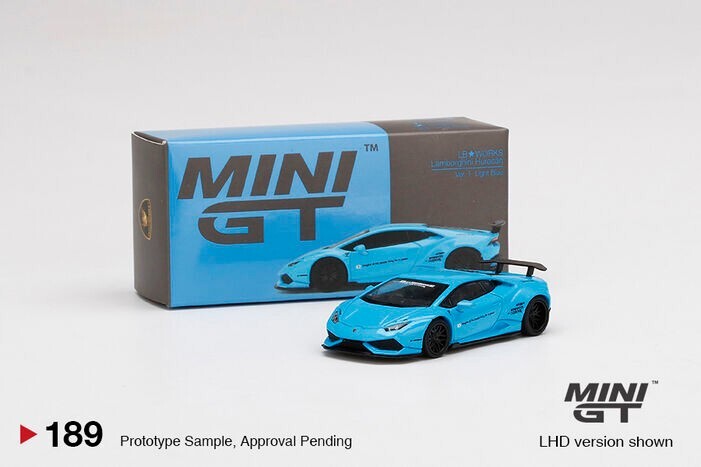 MINI GT 189 LB WORKS Lamborghini Huracán ver. 1 Light Blue MINI GT 189 LB WORKS Lamborghini Huracán ver. 1 Light Blue