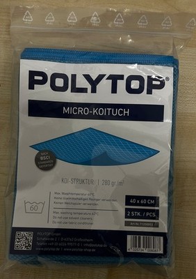 Polytop Micro Koituch Lack Blau 15x2 Stk. - Mikrofasertuch Politur (RESTPOSTEN)