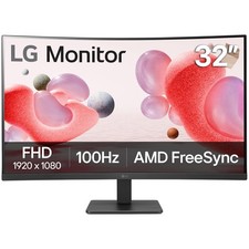 32MR50C-B Curved Monitor 32-Inch FHD 100Hz AMD FreeSync OnScreen Control Dyna...
