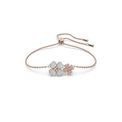 Swarovski Shiny Four-leaf Clover Flower Bracelet Romantic Adjustable Bracelet