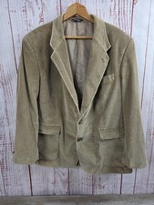 David Taylor Blazer Mens 44R Tan Corduroy Sport Coat Two Button Notch Lapel