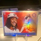 Topps 2025 Chrome Platinum Anniversary James Wood Nationals #367 RC Auto