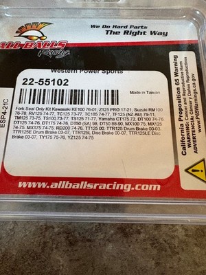 Fork Seals Suzuki TM100 TM125 RM100 TS TC Kawasaki KE100 Yamaha MX100 DT100 RD