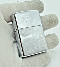 Zippo- JAMES BOND 007 GOLDENEYE LIGHTER, 1996, Polished Chrome, New, Never Fired